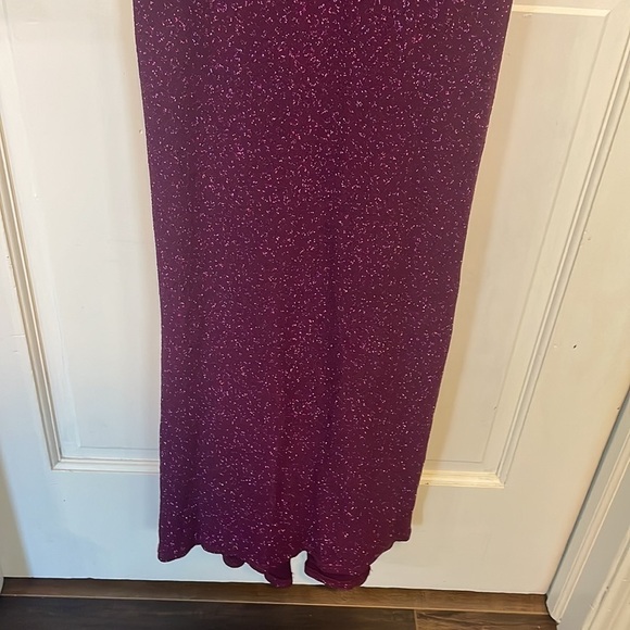 Jessica McClintock Gunne Sax millennium 2000 purple sparkly halter dress Size 7 - Picture 5 of 9